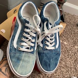 Blue Jean Old Skool Vans Size 7.5 Women